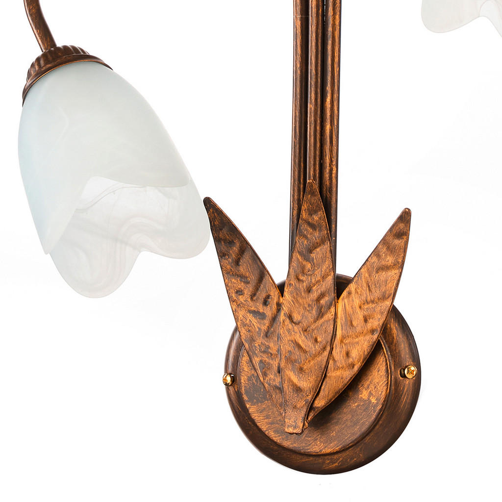 Thumbnail - Wandleuchte, Bronze, Metall, Glas, Blätter,Blätter, 19x70x40 cm, Lampen & Leuchten, Innenbeleuchtung, Leuchten nach Räum...