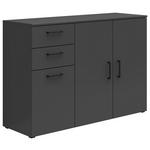 KOMMODE  in 120/83/40 cm  - Anthrazit/Schwarz, MODERN, Holzwerkstoff/Kunststoff (120/83/40cm) - Carryhome