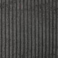 SCHLAFSOFA Cord Graphitfarben Rückenkissen, Armlehnenkissen, Bettkasten, Schlaffunktion, Rücken echt, Liegefläche im Originalstoff  - Schwarz/Graphitfarben, KONVENTIONELL, Holz/Textil (196/96/103cm) - Carryhome
