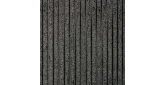 SCHLAFSOFA Cord Graphitfarben Rückenkissen, Armlehnenkissen, Bettkasten, Schlaffunktion, Rücken echt, Liegefläche im Originalstoff  - Schwarz/Graphitfarben, KONVENTIONELL, Holz/Textil (196/96/103cm) - Carryhome