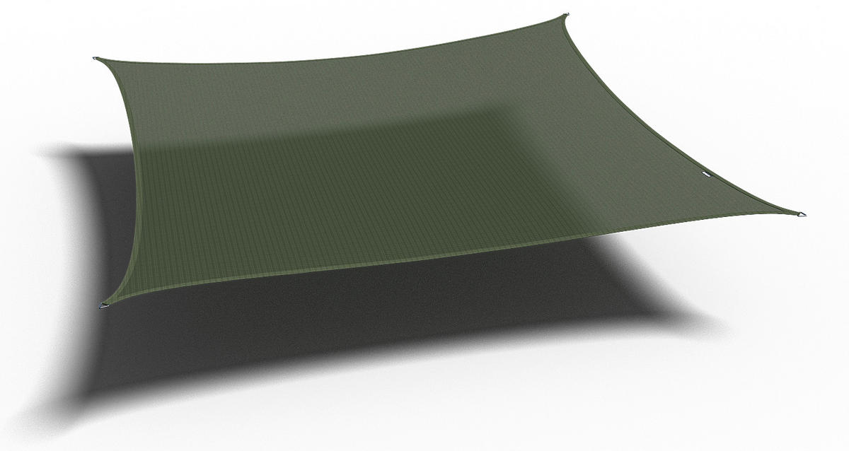 SONNENSEGEL  - Olivgrün, MODERN, Kunststoff (360/1/360cm) - Gardenson