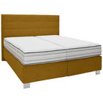 BOXSPRINGBETT 180/200 cm  in Currygelb  - Currygelb/Alufarben, KONVENTIONELL, Holzwerkstoff/Textil (180/200cm) - Dieter Knoll