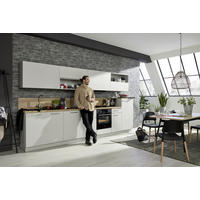 KÜCHENLEERBLOCK 360 cm   in Eichefarben, Platinfarben  - Platinfarben/Edelstahlfarben, Design, Holzwerkstoff/Metall (360cm) - Nolte Küchen