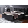 BOXSPRINGBETT 160/200 cm  in Schwarz  - Chromfarben/Schwarz, Design, Textil/Metall (160/200cm) - Xora