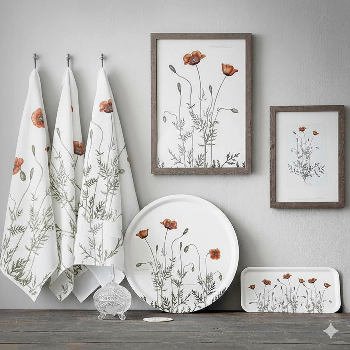 GESCHIRRTUCH-SET 3-teilig Rot  - Rot, Basics, Textil (50/70cm)