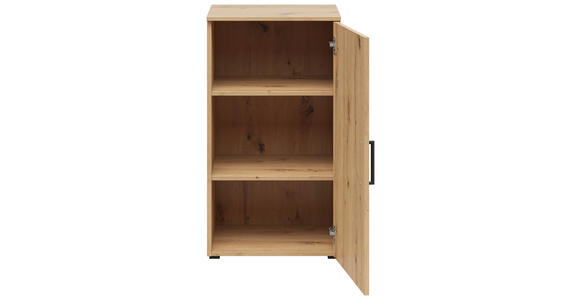 KOMMODE 45/83/40 cm in Eiche Artisan - Anthrazit/Schwarz, MODERN, Holzwerkstoff/Kunststoff (45/83/40cm) - Carryhome