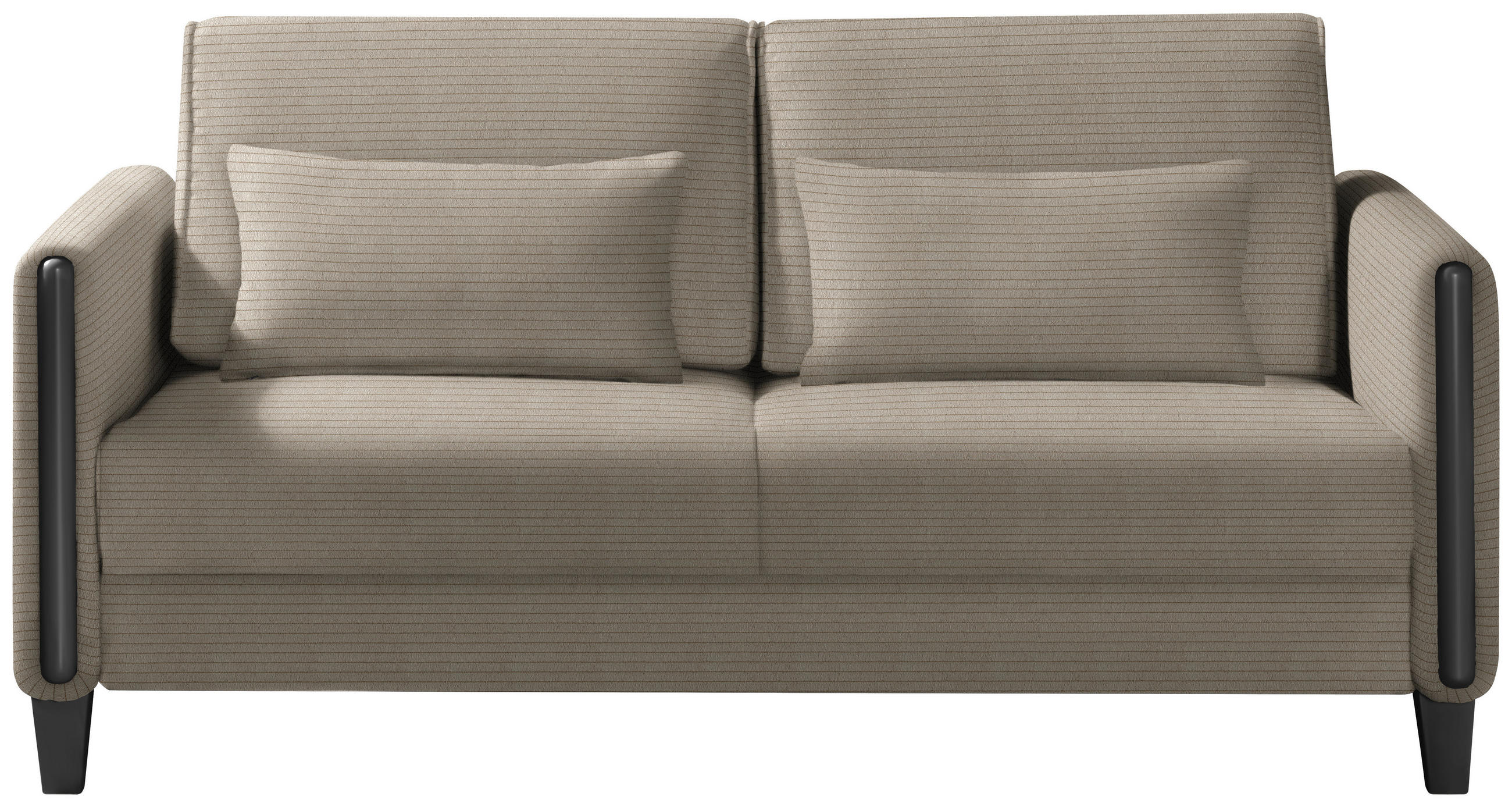 SCHLAFSOFA in Holz, Textil Schwarz, Taupe  - Taupe/Schwarz, Design, Holz/Textil (174/88/104cm) - Niels Andersson