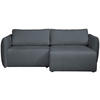 ECKSOFA Dunkelgrau Jersey  - Dunkelgrau/Schwarz, KONVENTIONELL, Kunststoff/Textil (238/148cm) - Carryhome