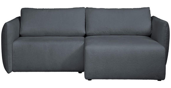 ECKSOFA Dunkelgrau Jersey Rückenkissen, Bettkasten, Schlaffunktion, Rücken echt, Liegefläche im Originalstoff  - Dunkelgrau/Schwarz, KONVENTIONELL, Kunststoff/Textil (238/148cm) - Carryhome