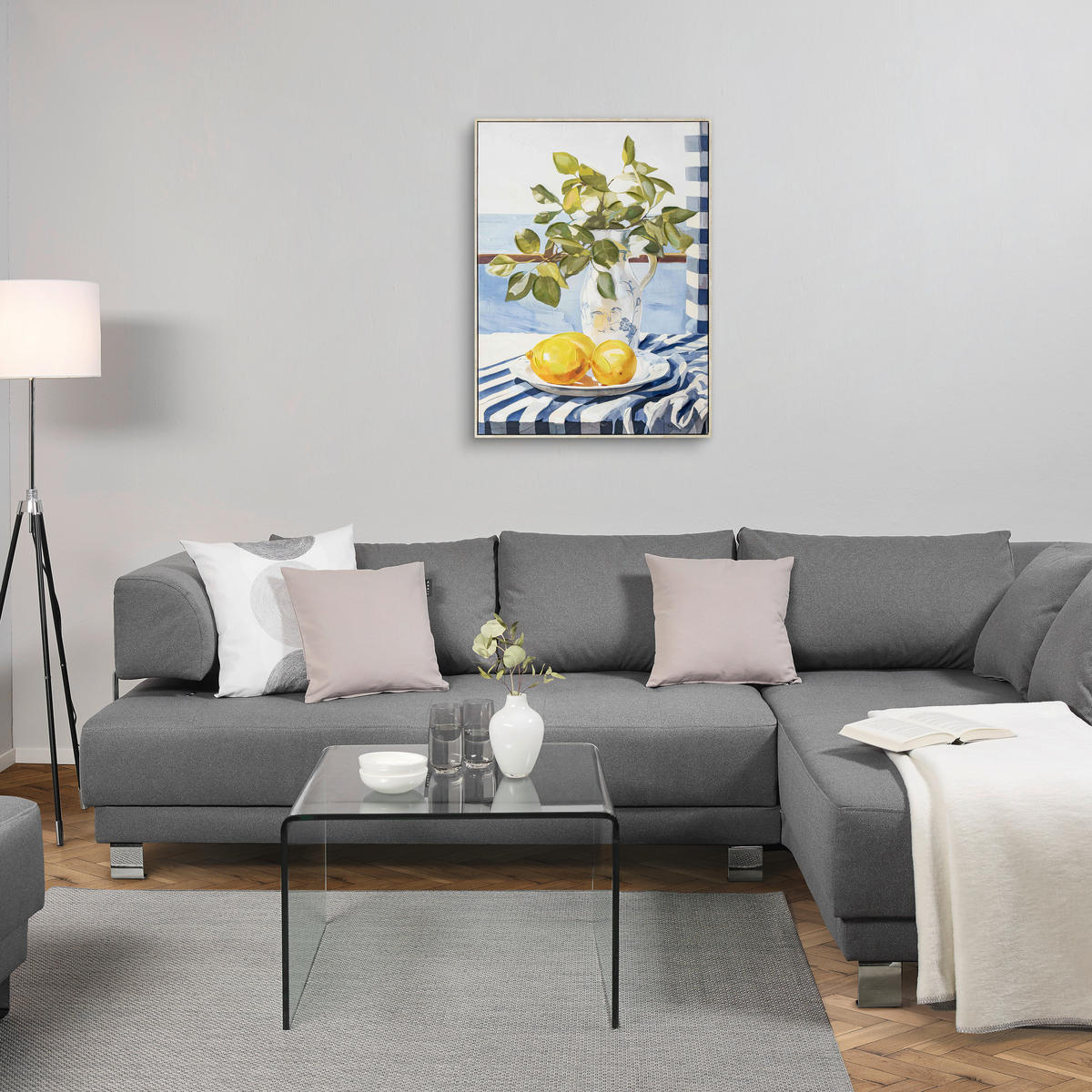 ŠTAMPA NA PLATNU   - prirodna boja/višebojna, Prirodno, drvo/tekstil (70/100cm) - Monee