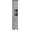 HOCHSCHRANK 30,3/180,9/32,6 cm  - Platinfarben/Eichefarben, MODERN, Holzwerkstoff/Kunststoff (30,3/180,9/32,6cm) - Stylife