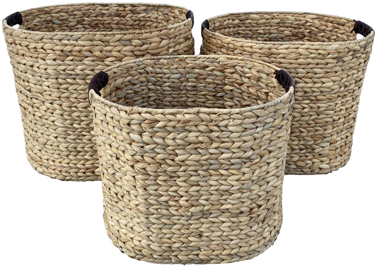 REGALKORB 38/28/34 cm  - Naturfarben, Basics, Leder/Naturmaterialien (38/28/34cm) - Landscape