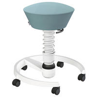 BÜROHOCKER Weiß, Pastellblau  - Pastellblau/Weiß, Basics, Kunststoff/Textil (59/45-66/59cm) - Aeris