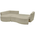 ECKSOFA  in Chenille Beige  - Beige/Schwarz, MODERN, Kunststoff/Textil (179/287cm) - Carryhome