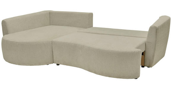 ECKSOFA  in Chenille Beige  - Beige/Schwarz, MODERN, Kunststoff/Textil (179/287cm) - Carryhome