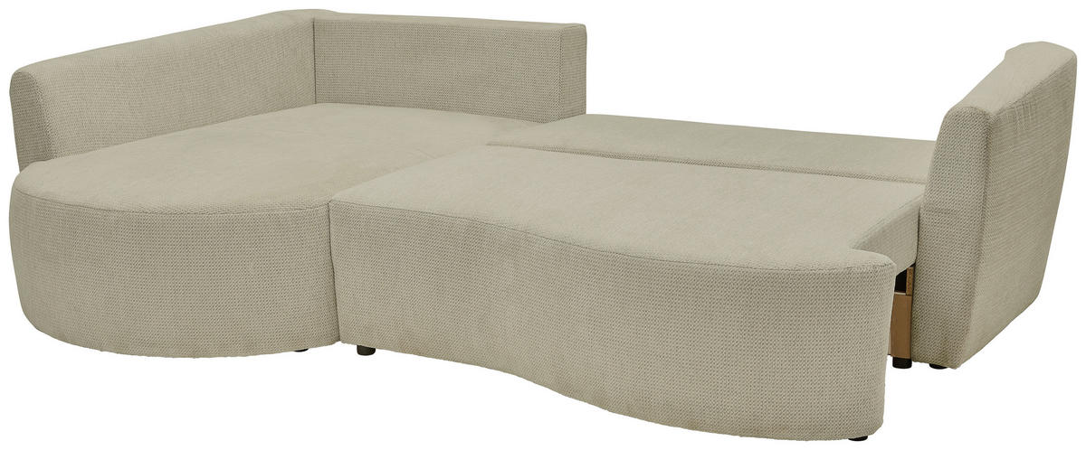 ECKSOFA Beige Chenille  - Beige/Schwarz, MODERN, Kunststoff/Textil (179/287cm) - Carryhome