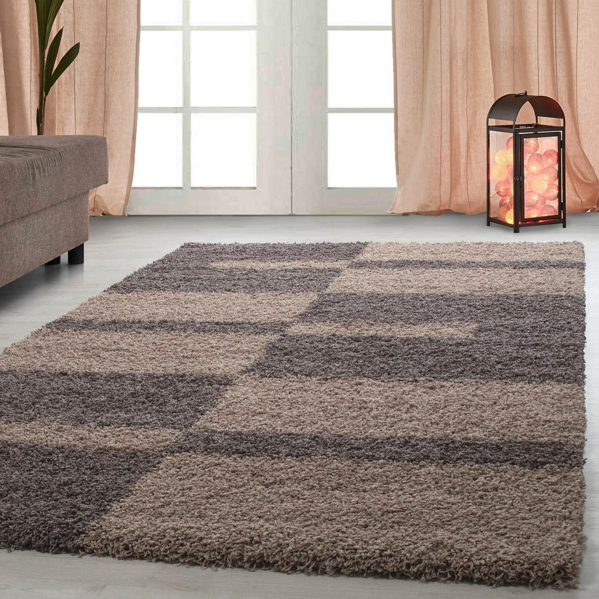 HOCHFLORTEPPICH 140/200 cm Gala 2505 Taupe  - Taupe, Design, Textil (140/200cm) - Novel