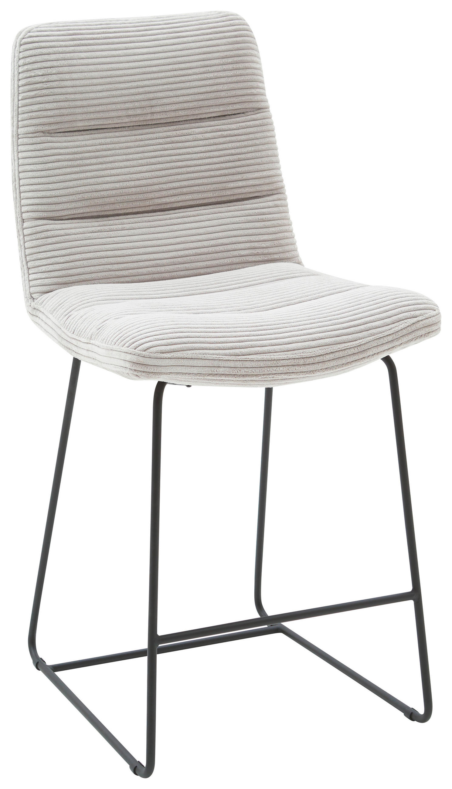 TRESENSTUHL Cord Hellgrau Stoffauswahl  - Hellgrau/Schwarz, Design, Textil/Metall (52/106/66cm) - Dieter Knoll