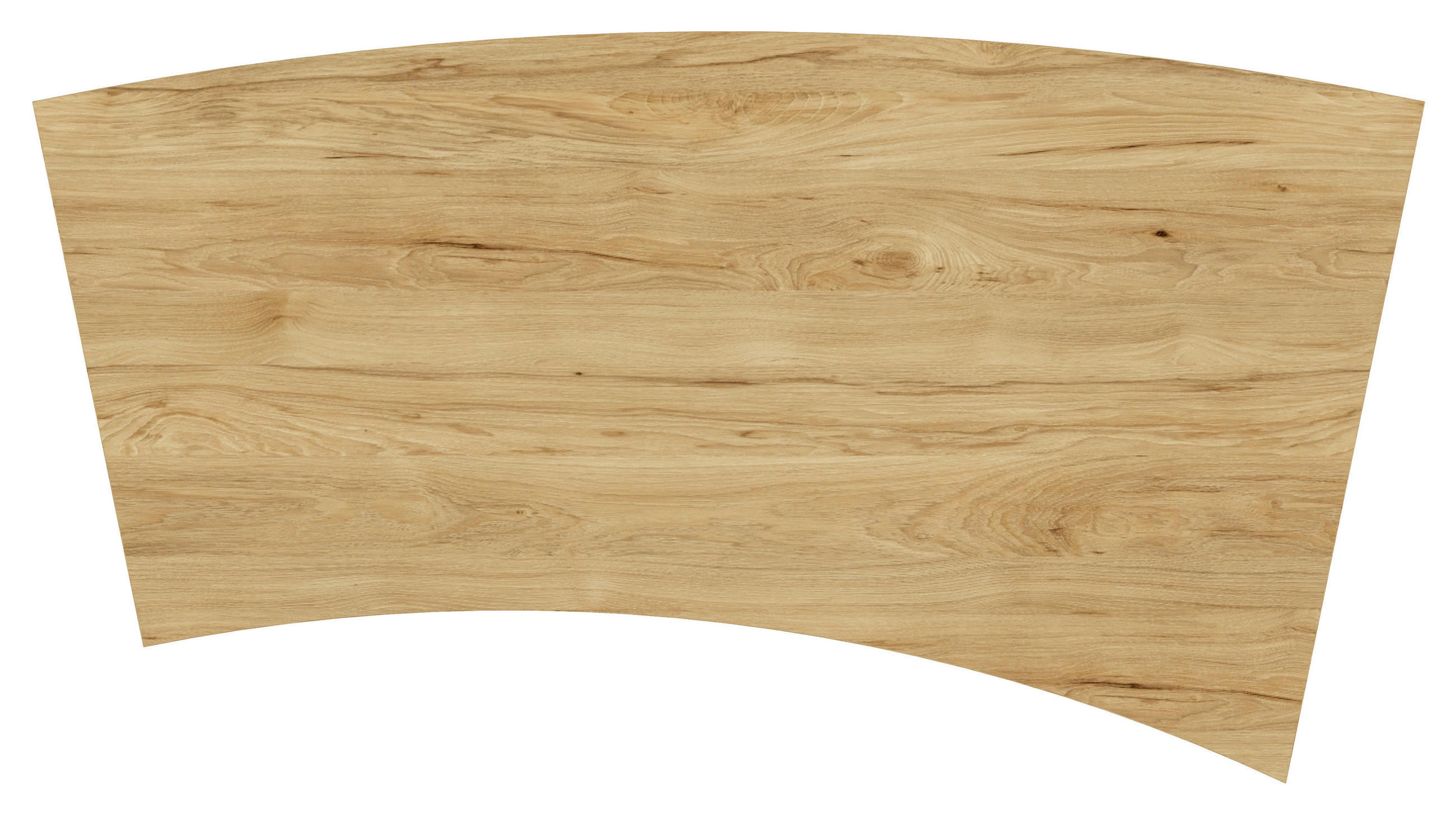 Thumbnail - Moderano Schreibtisch, Anthrazit, Hickory, Metall, Holzwerkstoff, Freiform, Kufe, 80-100x68-82x200 cm, Goldenes M, Made ...