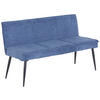 SITZBANK in Metall, Textil Blau, Braun  - Blau/Schwarz, Modern, Textil/Metall (140/83/62cm) - MID.YOU