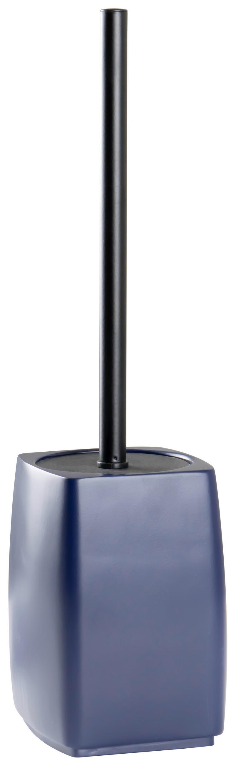 WC-BÜRSTENGARNITUR in Metall  Kunststoff   - Schwarz/Dunkelblau, Basics, Kunststoff/Metall (9/17/9cm) - Sadena
