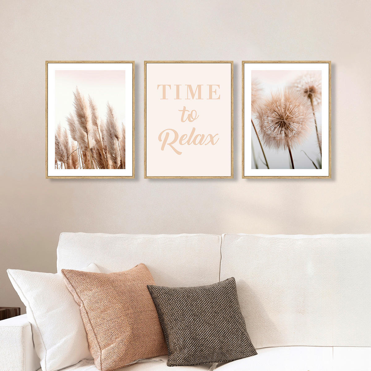 UMETNIŠKI POTISK  30/40 cm   - barve hrasta/večbarvno, Trend, papir/leseni material (30/40cm) - Monee