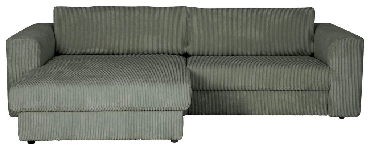 ECKSOFA Cord Grün  - Schwarz/Grün, Konventionell, Kunststoff/Textil (192/269cm) - Joop!