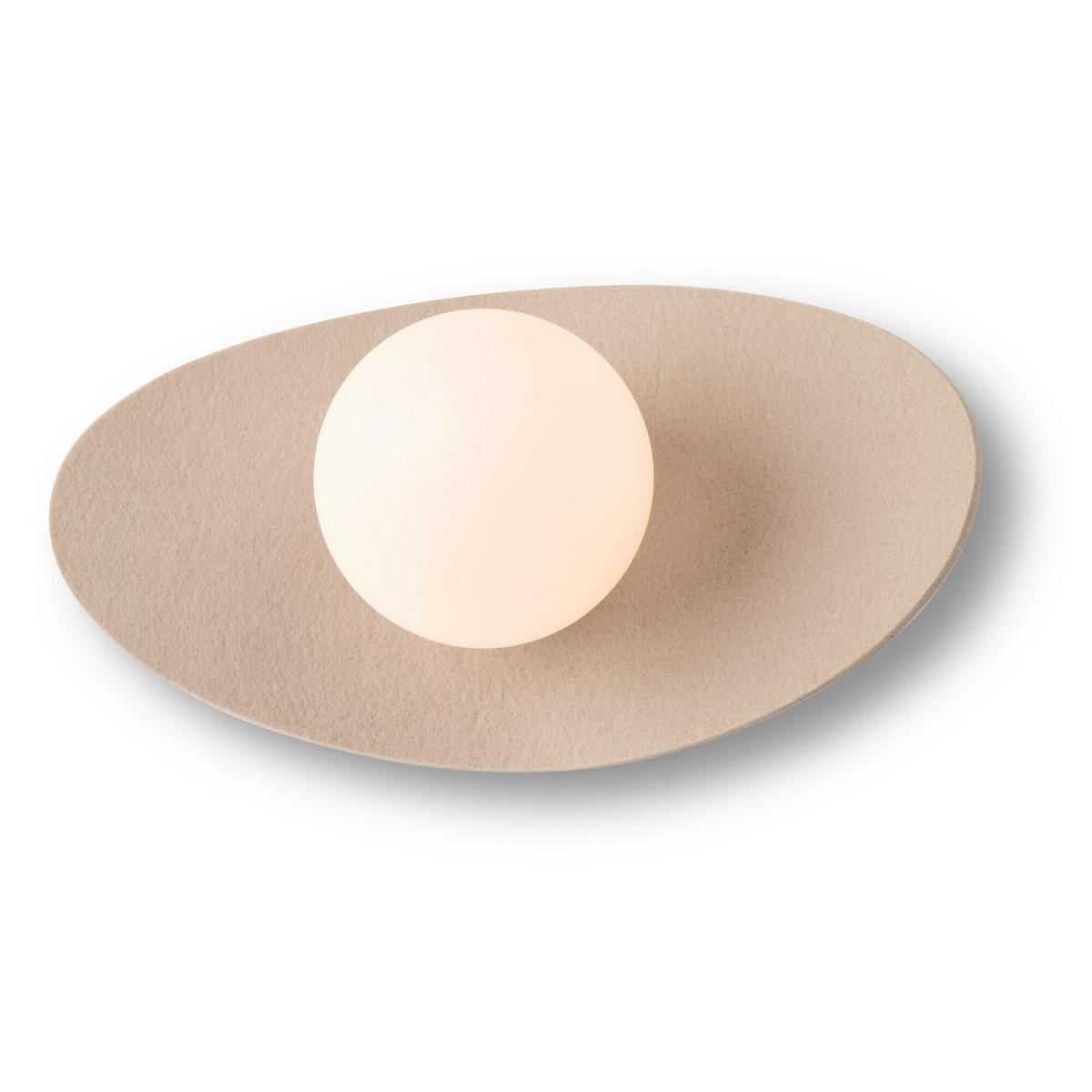 WANDLEUCHTE 28/13,5/15 cm   - Beige, Design, Glas/Textil (28/13,5/15cm) - Osram