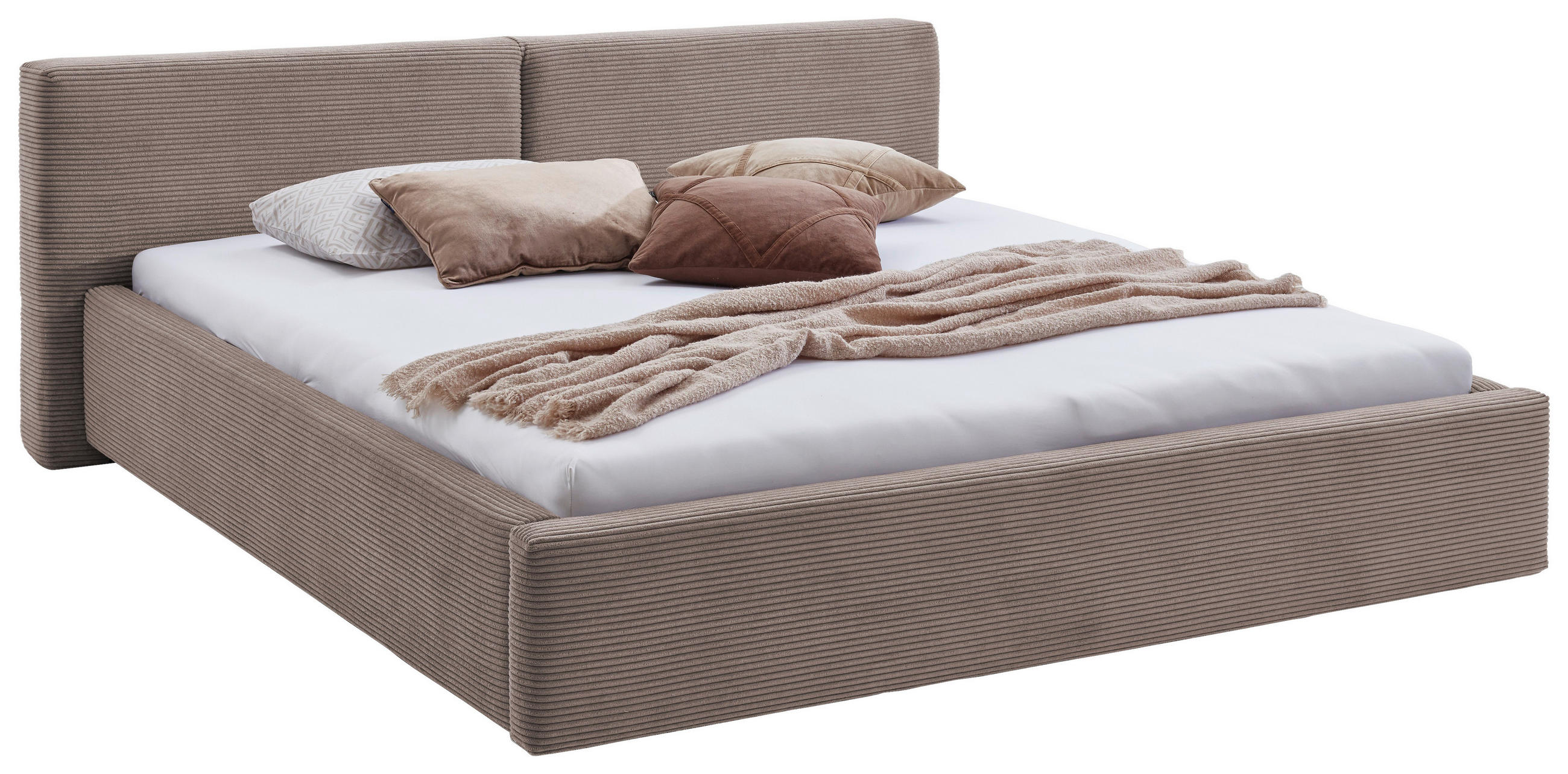 POLSTERBETT 180/200 cm  in Taupe  - Taupe, Basics, Textil (180/200cm) - Boxxx