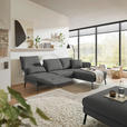 ECKSOFA  in Flachgewebe Dunkelgrau  255-365/175-224 cm  - Dunkelgrau/Schwarz, Design, Textil/Metall (255-365/175-224cm) - Dieter Knoll