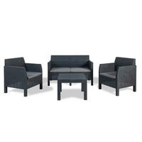 LOUNGEGARNITUR  - Anthrazit, Basics, Kunststoff