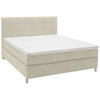 BOXSPRINGBETT 180/200 cm  in Hellgrau  - Chromfarben/Hellgrau, Konventionell, Kunststoff/Textil (180/200cm) - Voleo