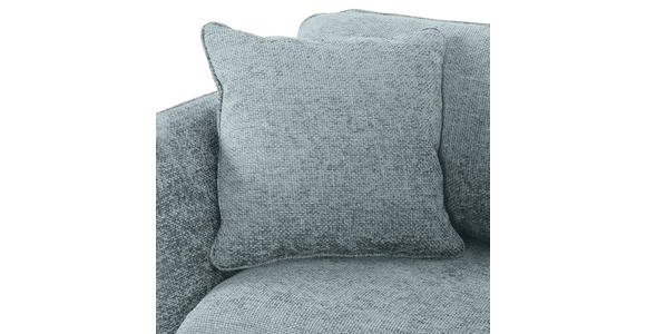 BIGSOFA Chenille Hellblau  - Schwarz/Hellblau, KONVENTIONELL, Textil/Metall (215/70/98cm) - Carryhome