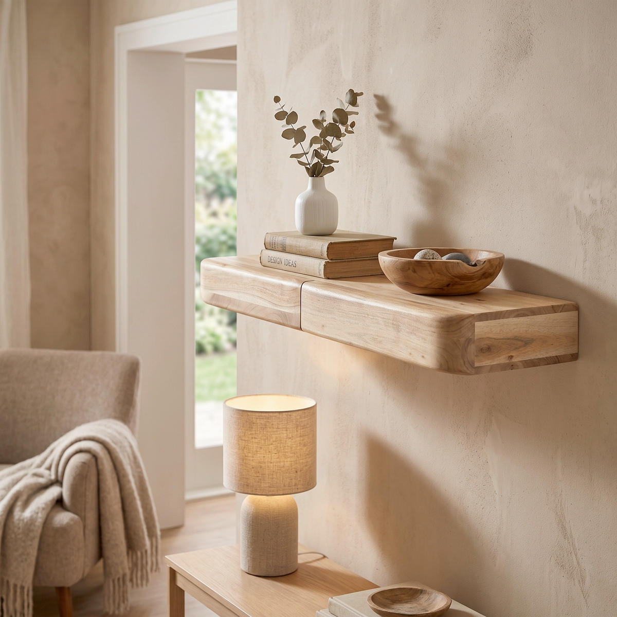 WANDBOARD80/8/20 cm Akaziefarben  - Akaziefarben, Design, Holz (80/8/20cm) - Livetastic