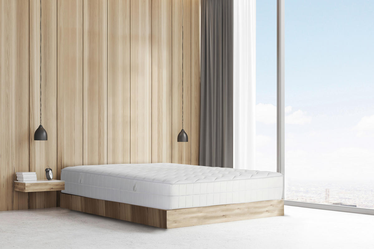 KALTSCHAUMMATRATZE 90/200 cm Höhe ca. 29 cm  - Weiß, Basics, Textil (90/200cm) - MID.YOU