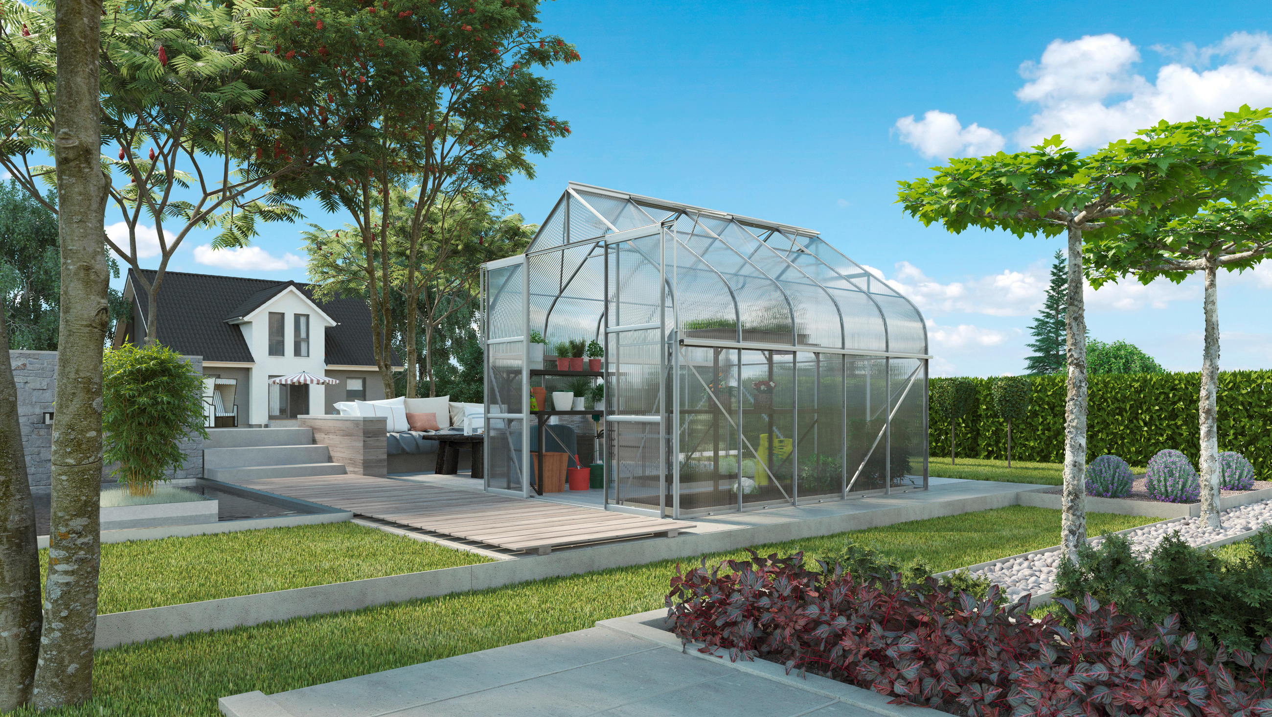 Gewächshausbausatz Diana 8300 Hkp4mm Set