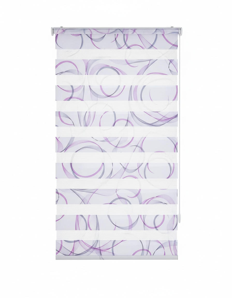 Schwöller Doppelrollo Weiß 45x150 cm