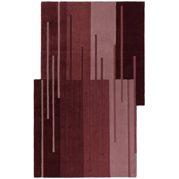 WOLLTEPPICH 200/290 cm SPLIT OMBRE SHAPED Rot  - Rot, Trend, Textil (200/290cm)