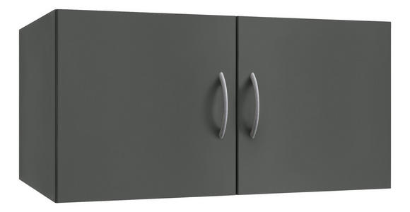 AUFSATZSCHRANK 80/40/40 cm   - Alufarben/Graphitfarben, KONVENTIONELL, Holzwerkstoff/Kunststoff (80/40/40cm) - Xora