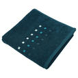 HANDTUCH 50/100 cm QUATTRO Petrol - Petrol, KONVENTIONELL, Textil (50/100cm) - Esposa