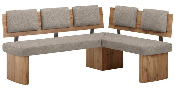 ECKBANK 180/140 cm in Eichefarben, Hellbraun - Hellbraun/Eichefarben, KONVENTIONELL, Holzwerkstoff/Textil (180/140cm) - Cantus
