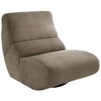 SESSEL in Cord Graubraun  - Graubraun/Schwarz, Design, Textil/Metall (74/85/105cm) - Livetastic