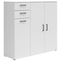 KOMMODE , 120/115/40 cm, 2 Schublade(n)  - Anthrazit/Schwarz, MODERN, Holzwerkstoff/Kunststoff (120/115/40cm) - Milino
