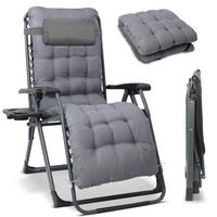 GARTEN-RELAXSESSEL Stahl  - Grau, Basics, Textil/Metall (68/88/110cm) - Modante