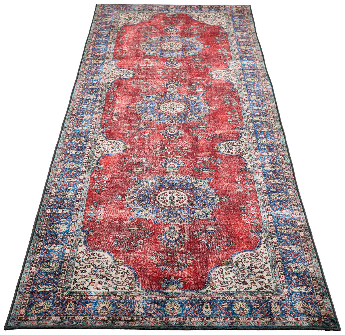BĚHOUN, 80/250 cm, vícebarevná, červená - vícebarevná/červená, Trend, textil (80/250cm) - Novel