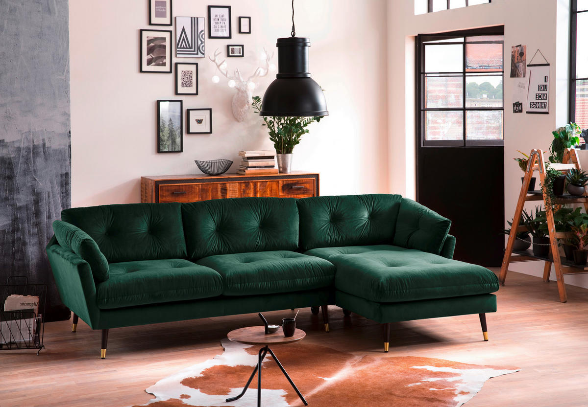 ECKSOFA Eckteil  JAPAN-2S.REC Grün  - Grün, MODERN, Holz/Textil (269/155cm) - MID.YOU