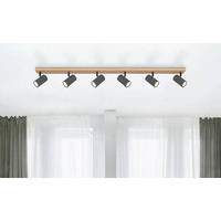 STRAHLER - Graphitfarben/Schwarz, Natur, Holz/Metall (115/6/12cm) - Globo
