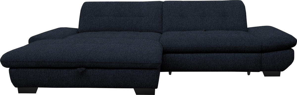 ECKSOFA in Mikrofaser Dunkelgrau  198/290 cm  - Dunkelgrau/Schwarz, Design, Textil/Metall (198/290cm) - Xora