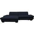 ECKSOFA in Mikrofaser Dunkelgrau  198/290 cm  - Dunkelgrau/Schwarz, Design, Textil/Metall (198/290cm) - Xora