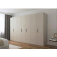 DREHTÜRENSCHRANK 350/235/61 cm,  in Champagner, 7-türig  - Champagner, Basics, Holzwerkstoff/Metall (350/235/61cm) - Novel